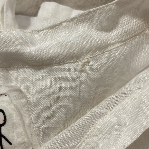 JOHNNY WAS PETE & GRETA WHITE OVERSIZED BUTTON DOWN TOP - Picture 11 of 12